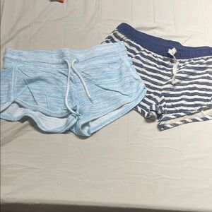 Southern Tide Light Blue and Navy Striped Athletic Shorts